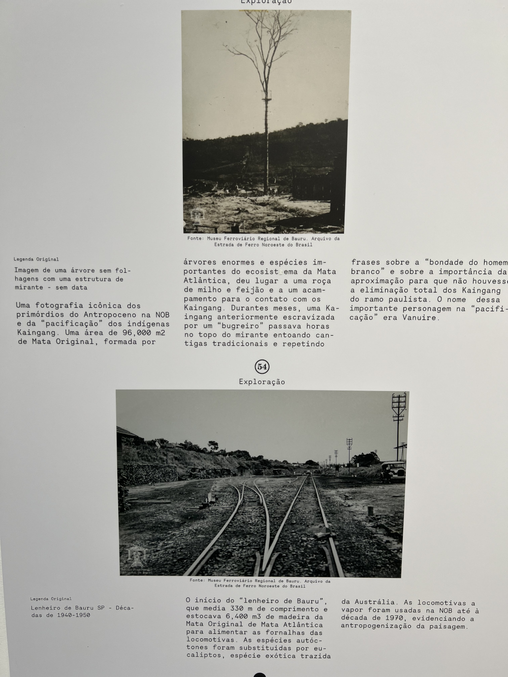 Exposição de fotografia «A Estrada de Ferro do Noroeste do Brasil»